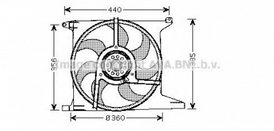 AVA QUALITY COOLING ol7512 -  Вентилятор, охлаждение двигателя